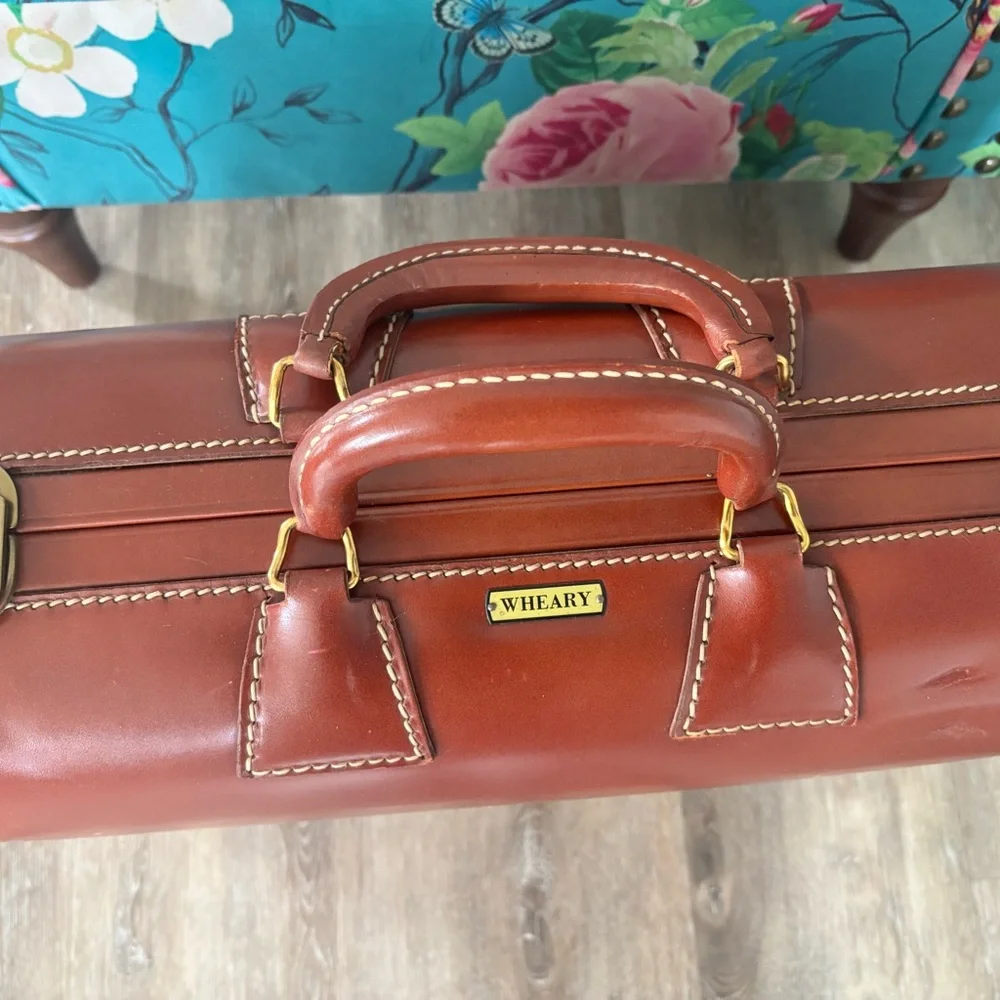 Classic Tan Leather Briefcase